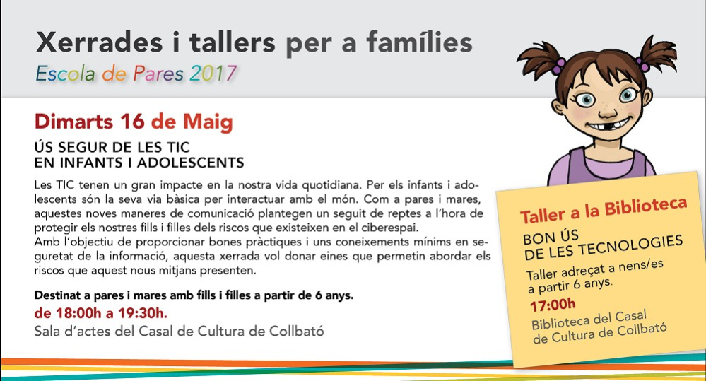 Taller i Escola de Pares sobre les TIC