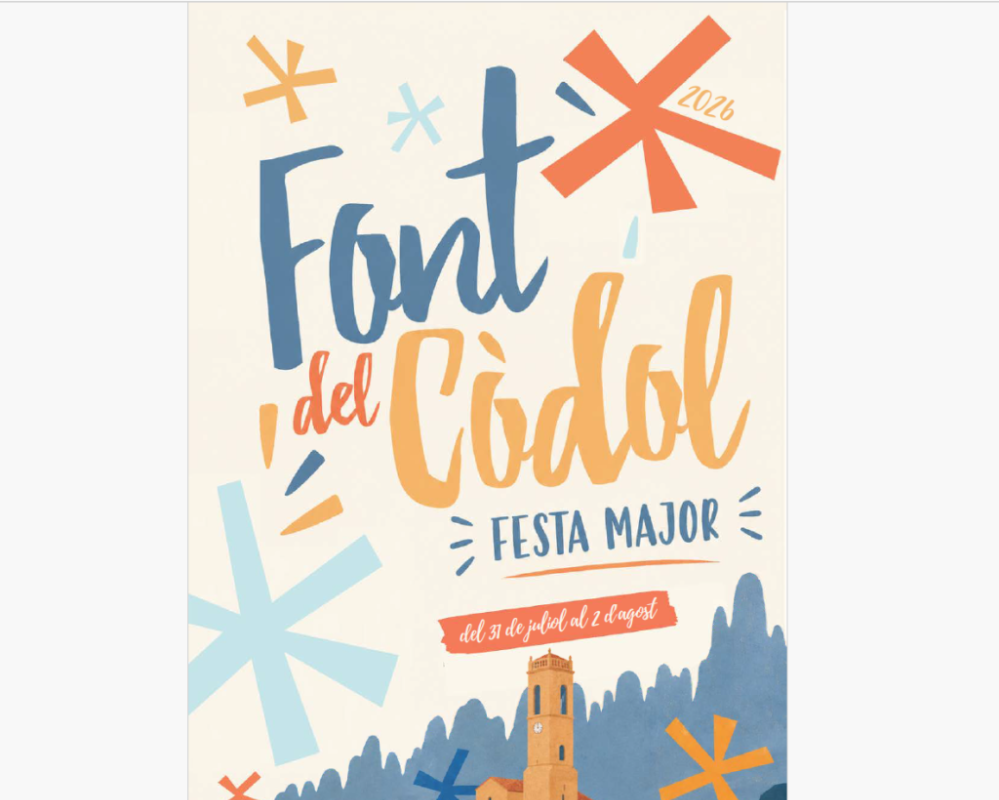 Portada programa Festa Major Font del Còdol 2026