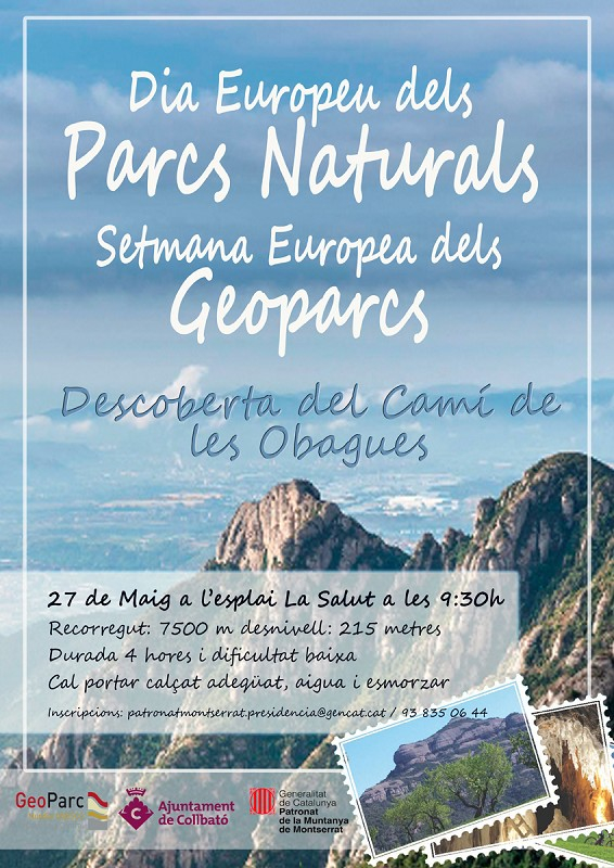 Cartell de la sortida pel camí de Les Obagues