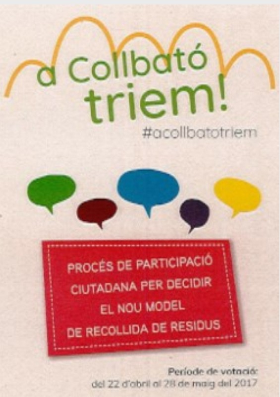 Imatge del procés participatiu per a la recollida de residus