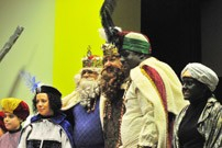 Moment de la visita dels Reis Mags l'any passat