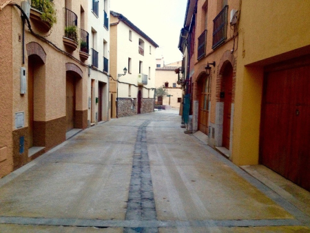 Distribució de sal als carrers de Collbató