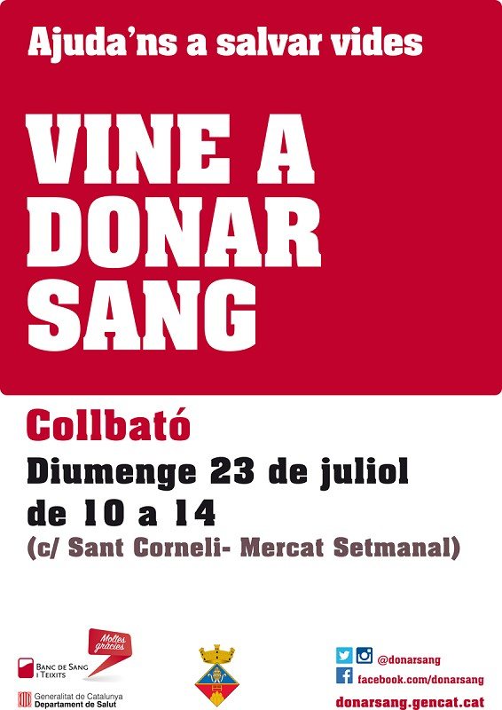 Cartell donació sang
