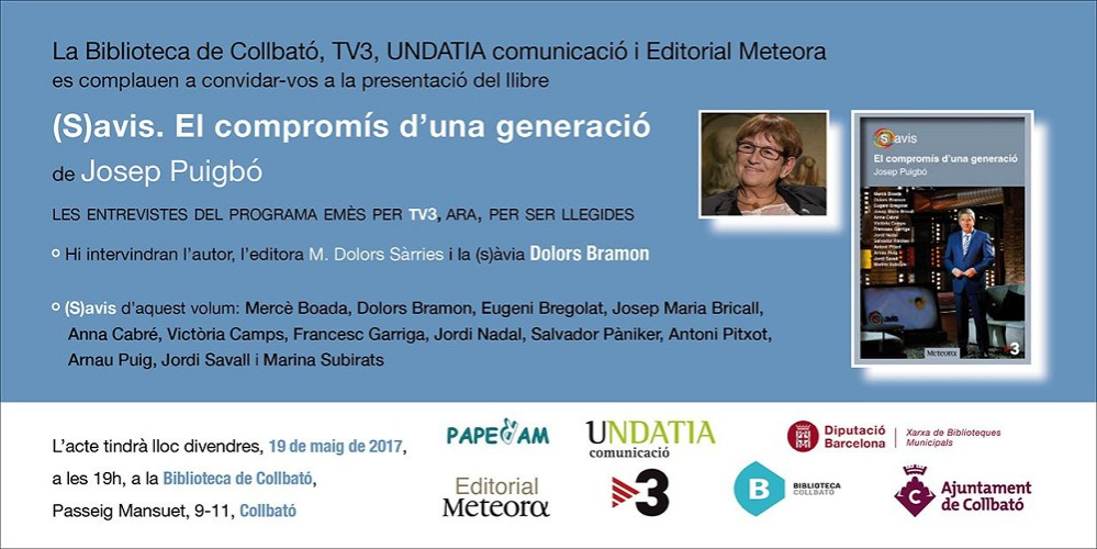 Invitació a la trobada de presentació del llibre