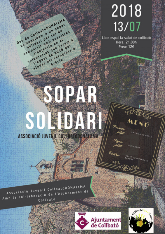 Sopar solidari de Collbató Dona La Ma