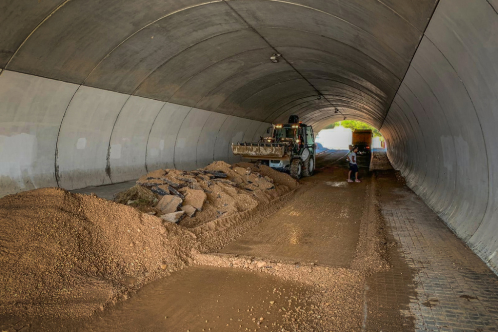 Retirada del runam del túnel de Can Dalmases