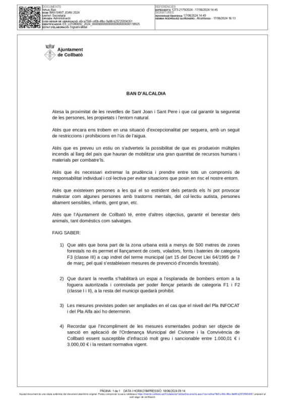 BAN D’ALCALDIA