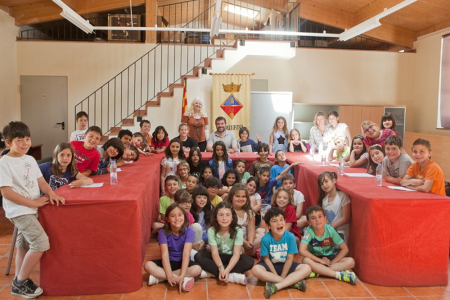 Visita a l'ajuntament dels alumnes de l'Escola la Salut
