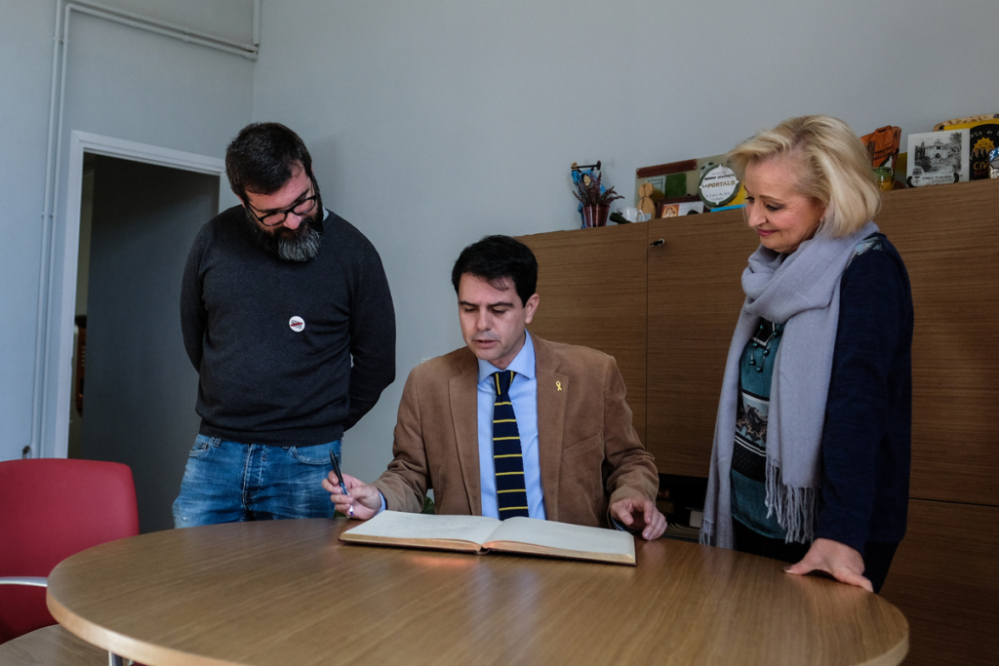 Visita del president de la Diputació, Marc Castells.