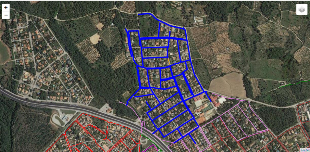 Zona afectada tall d'aigua dimecres 26 de gener