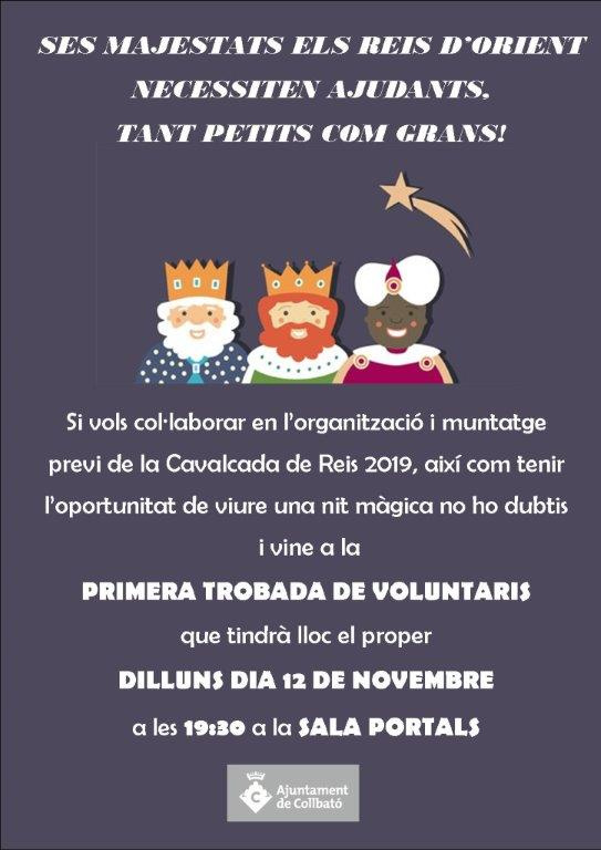 Cartell de la primera trobada de voluntaris