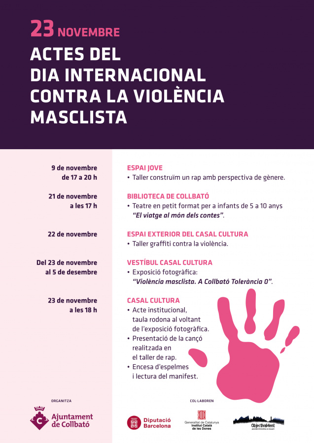Cartell dels actes contra la violència de gènere
