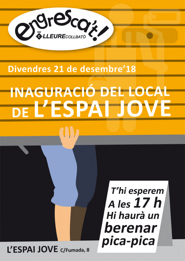 Cartell de la inauguració de l´Espai Jove