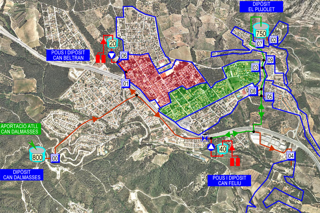 Sectors d´instal·lació dels nous comptadors