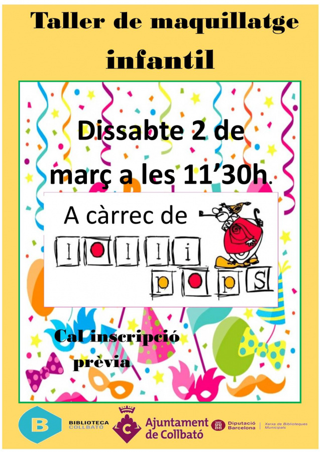 Cartell del taller de maquillatge