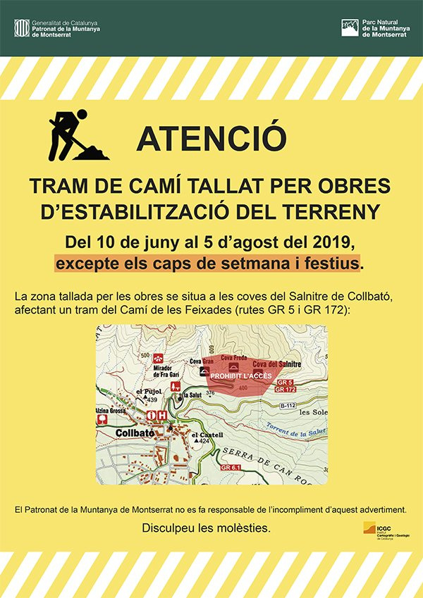 Cartell informatiu de les obres.