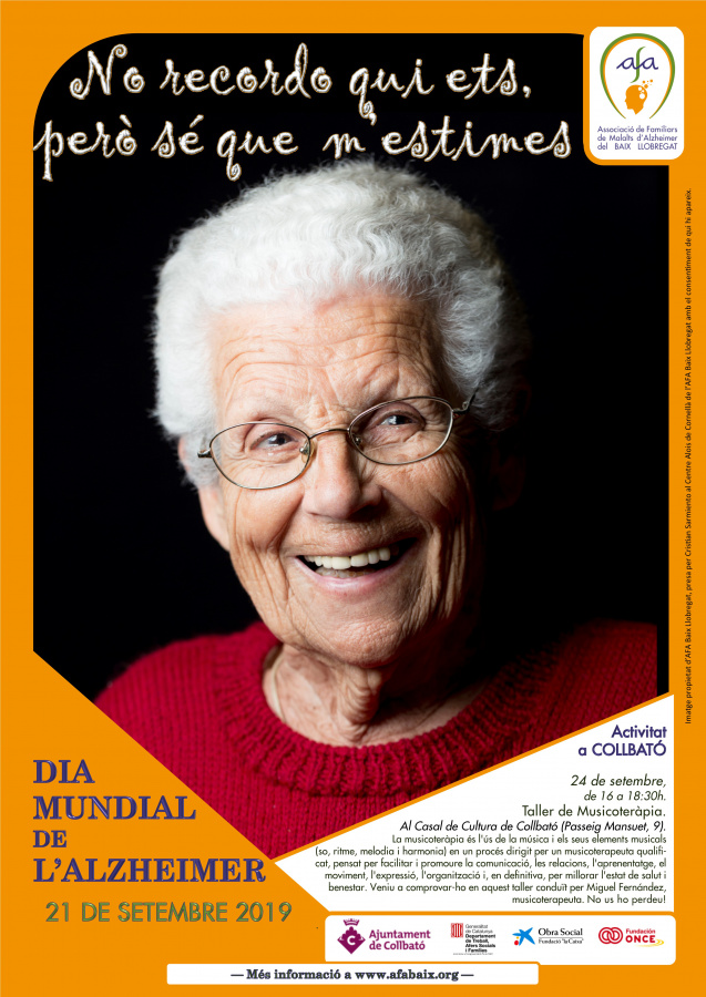 Taller de musicoteràpia dimarts, amb motiu del Dia Mundial de l´Alzheimer
