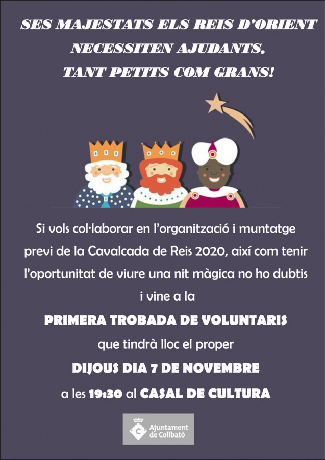 Cartell de la primera trobada de Reis 2020