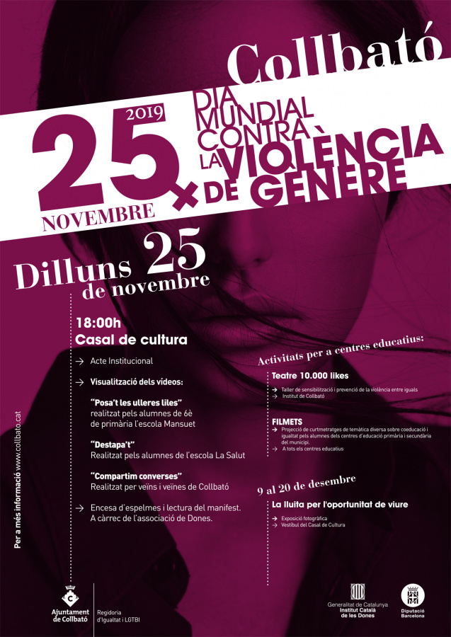 Cartell del 25-N a Collbató