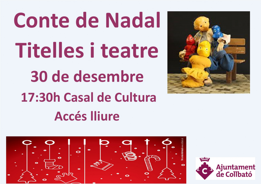 Conte de nadal amb titelles, al Casal de Cultura
