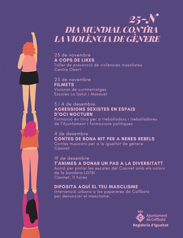 Cartell amb les activitats del 25-N