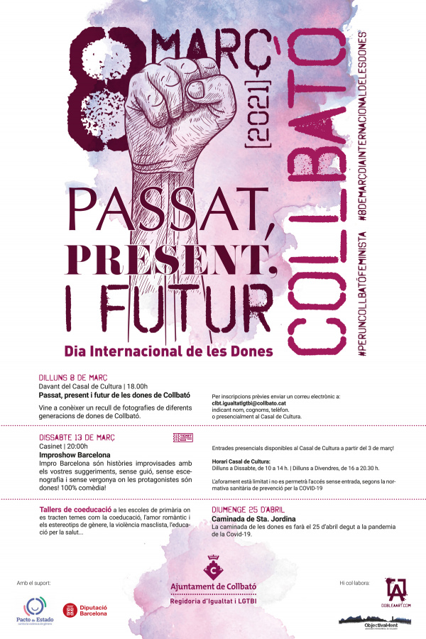 Cartell amb les activitats del 8-M